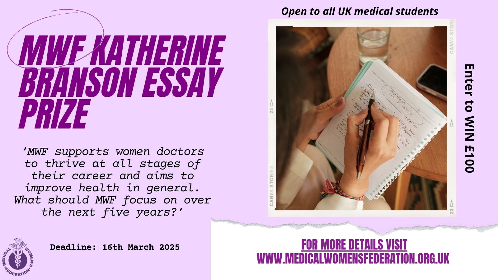 MWF Katherine Branson Essay Prize 2025 - Now Open